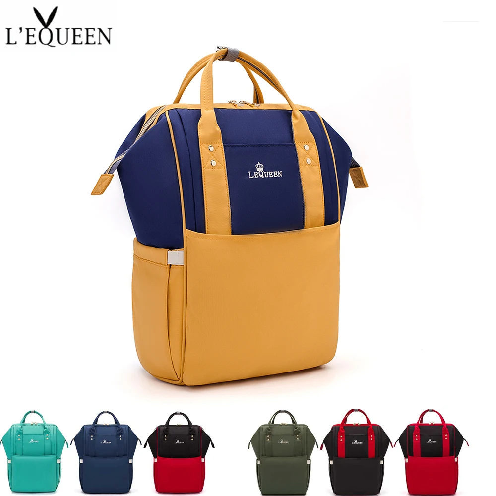 

LEQUEEN Multicolor 2020 Woman Diaper Bags Mummy bag Travel Diaper Backpack Feeding Baby Bag Maternity Nappy Bag for Mom