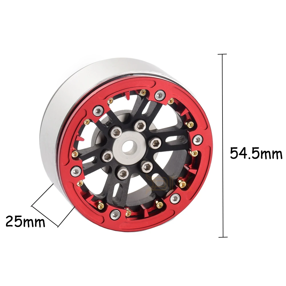 4 шт. CNC 1,9 ''алюминиевые Beadlock колесные диски для 1/10 RC Гусеничный автомобиль Traxxax TRX4