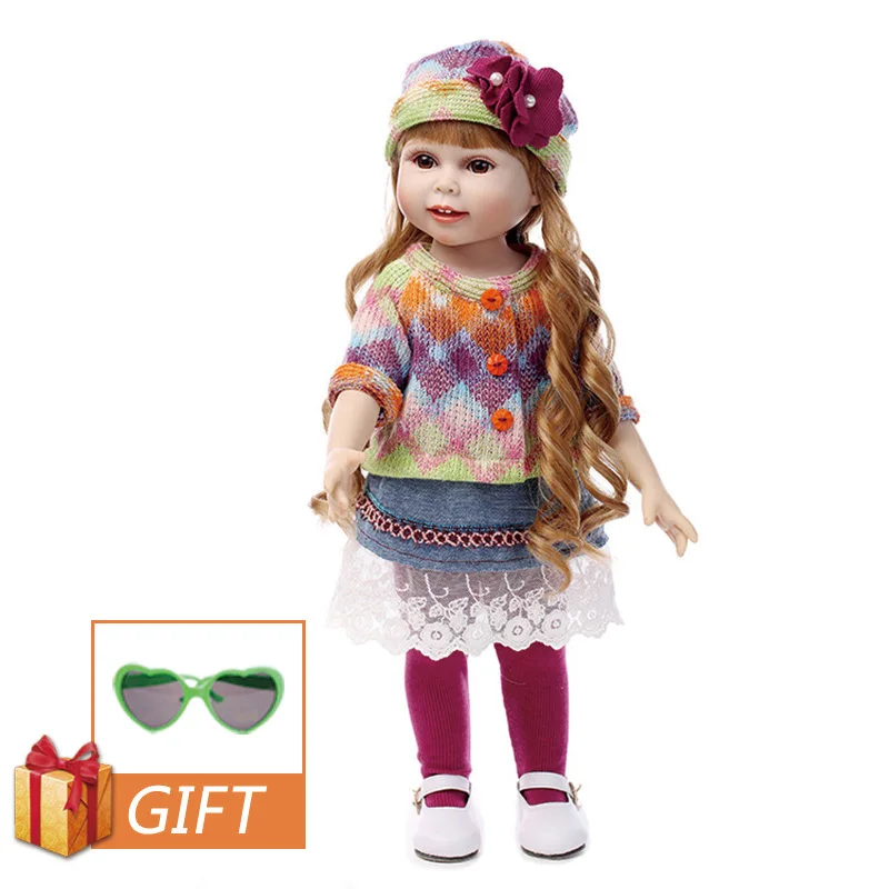 NPK 18 дюймов Кукла ручной работы Reborn Baby Dolls полностью силиконовая Реалистичная кукла принцессы реалистичный резиновый игрушка для детей подарок на день рождения - Цвет: C076