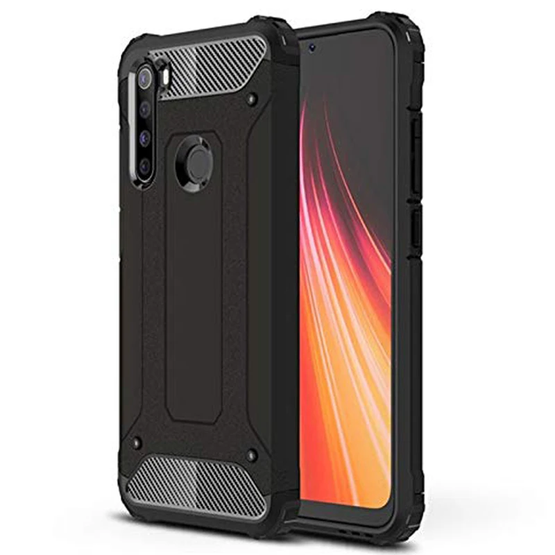 Чехол для Xiaomi Redmi Note 7 Чехол для Redmi 8 8A 7 7A 6 6A 5 5A роскошный противоударный жесткий силиконовый защитный чехол для телефона с подставкой - Цвет: tank armor black