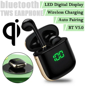 

With Wireless Charging Case TWS bluetooth 5.0 Earphone Wireless Earbuds LED Display 9D HIFI Stereo Headset for iPhone Android