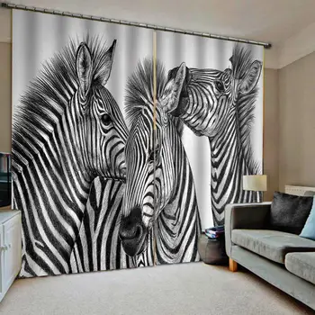 

3D Curtain Printing Blockout Polyester Photo Drapes Fabric animal curtains