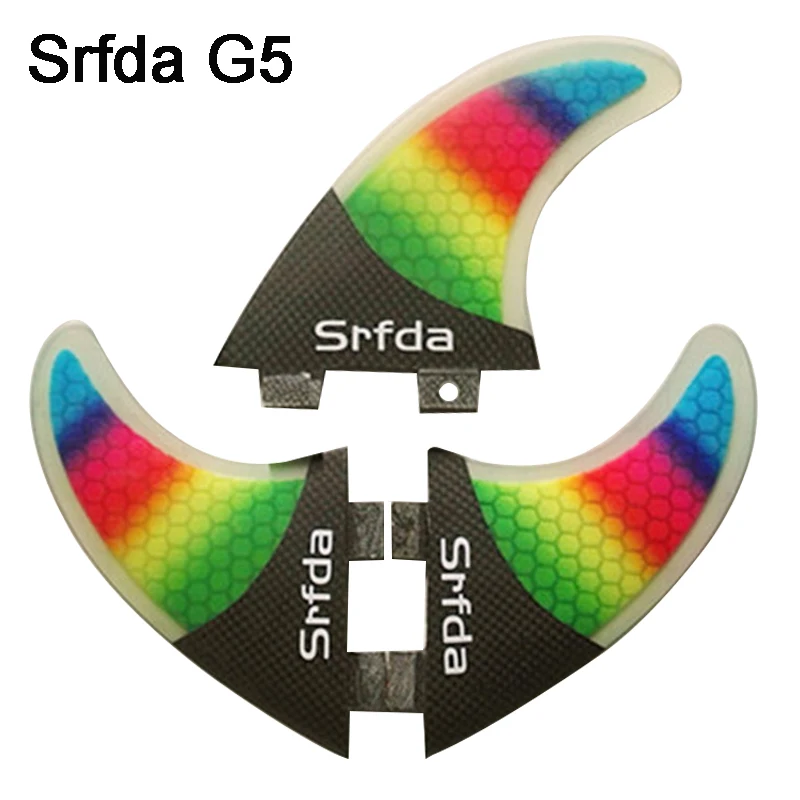SRFDA плавник для серфинга FCS/плавники quillas quilhas Keels 3 шт. высокое качество FCS-G5 соты стекловолокна хвост серфинга двигатели руль - Цвет: Оранжевый