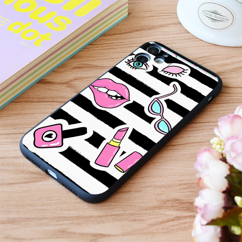 For Iphone Pink Pistol Gun Print Soft Matt Apple Iphone Case 6 7 8 11 12 Plus Pro X Xr Xs Max Se Phone Case Covers Aliexpress