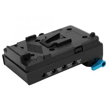 

Full Decode EL14 Virtual V Mount Battery Plate Adapter with 15mm Dual Hole Rod Clamp for Nikon D5300 D5600 D5100