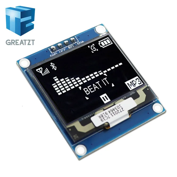 1,32 дюймовый oled белый 128x96 lcd ssd1327 драйвер с градацией серого HD lcd модуль iic интерфейс экрана