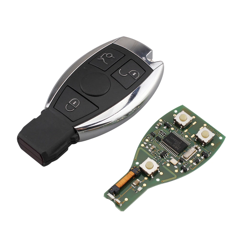 

3 Buttons Remote Car Key Shell Key Replacement For Mercedes Benz year 2000+ NEC&BGA Control 433.92MHz
