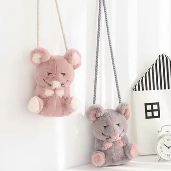 

Cartoon Plush Toy Mouse 23cm Shoulderbag Crossbody Bag Girl Birthday Christmas Gift #4084