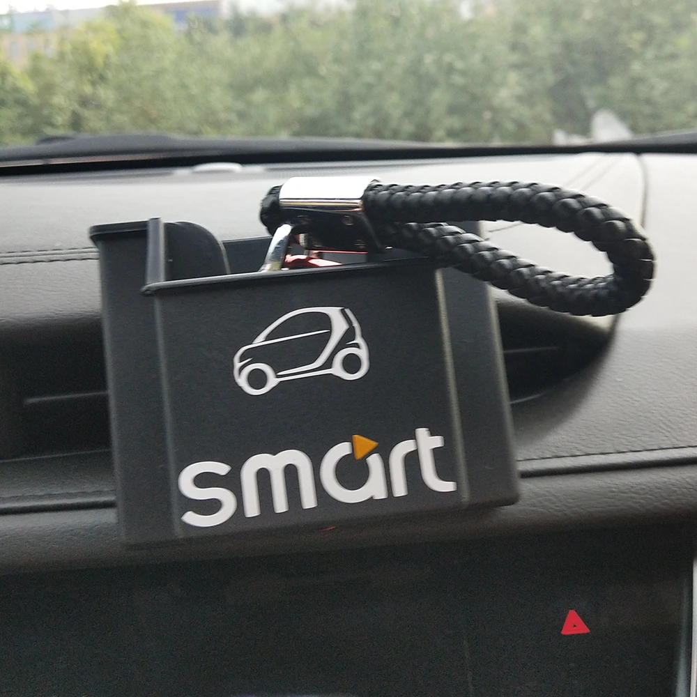 Car Door Storage Box Key Mobile Phone Card Note Holder Decoration For Mercedes smart fortwo 453 forfour 451 Accessories