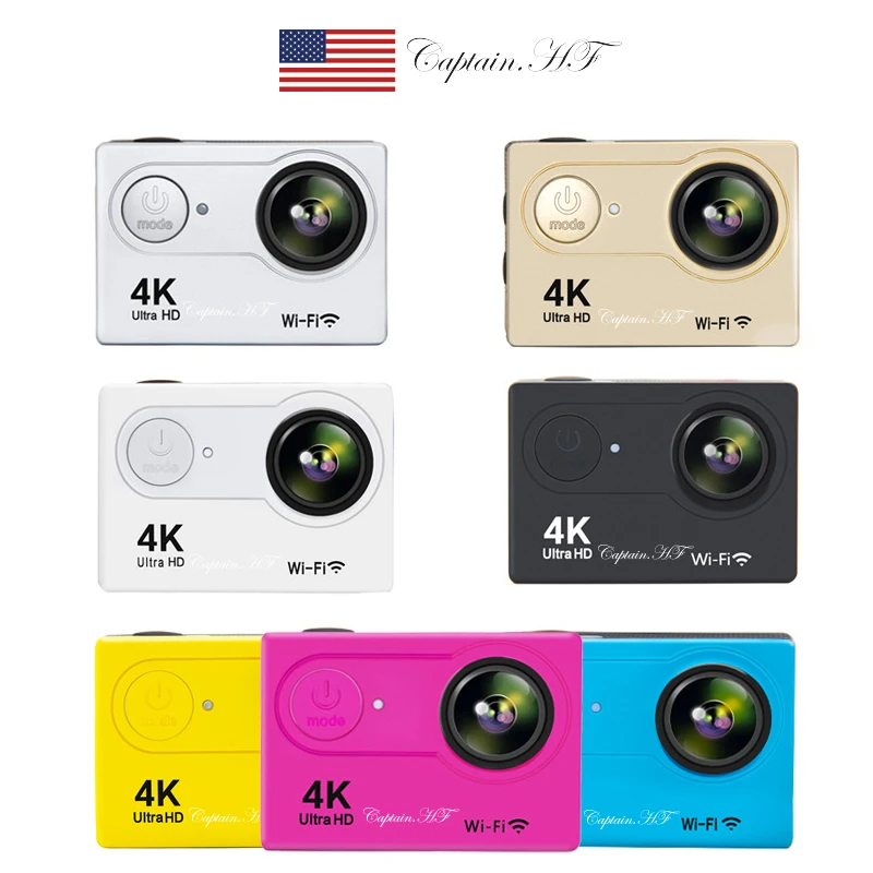 

US Captain 4K WiFi Sports Action Camera Ultra HD Waterproof DV Camcorder 12MP 170 Degree Wide Angle 2 inch LCD Screen
