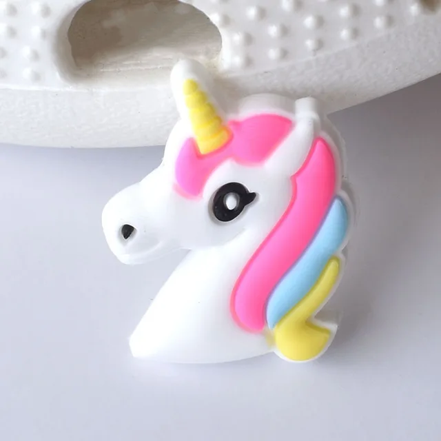 2021-2022 Season Unicorn PVC Soft Rubber Shoe Ornament Decoration Removable Garden Shoe Ornament Shoe Buckle  Charms for Crocses 287-CFPA