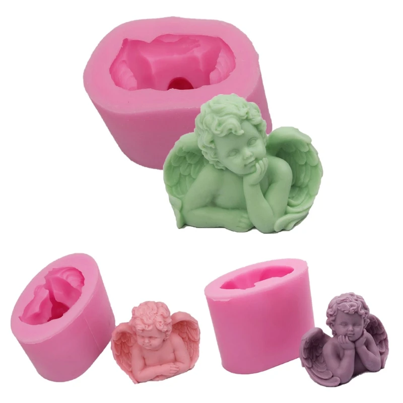 

1pcs Silicone Molds Sugar Craft 3D Angel Candle Fondant Mold Cake Decorating Tools Chocolate Molds Wedding Decoration Molds