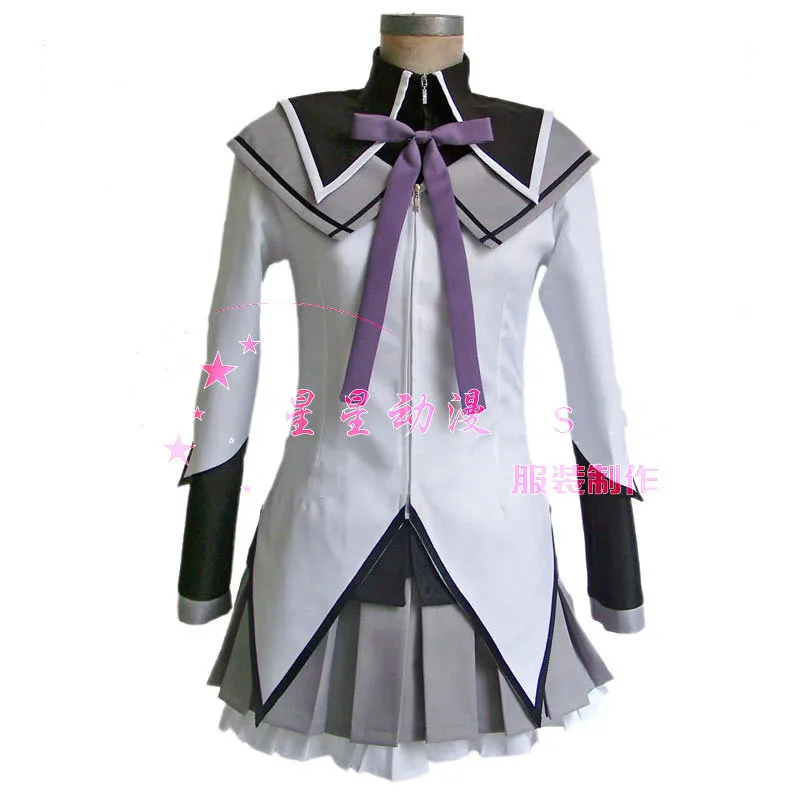 Puella Magi Madoka Magica Akemi Homura Косплей Костюм Школьная Униформа рождественское