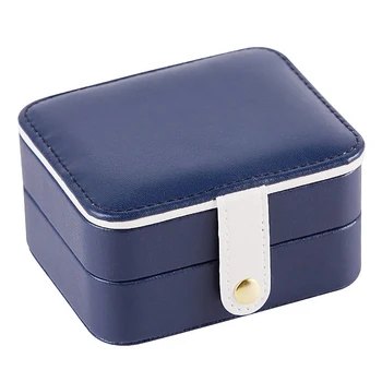 

Multiple Storey Mini Jewelry Box PU Travel Earrings Necklace Ring Storage Case Jewelry Casket