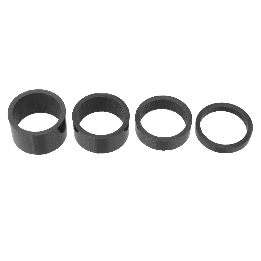 4pcs/set Carbon Fiber Spacer Bike MTB Bicycle Headset Stem Washer -4 Sizes