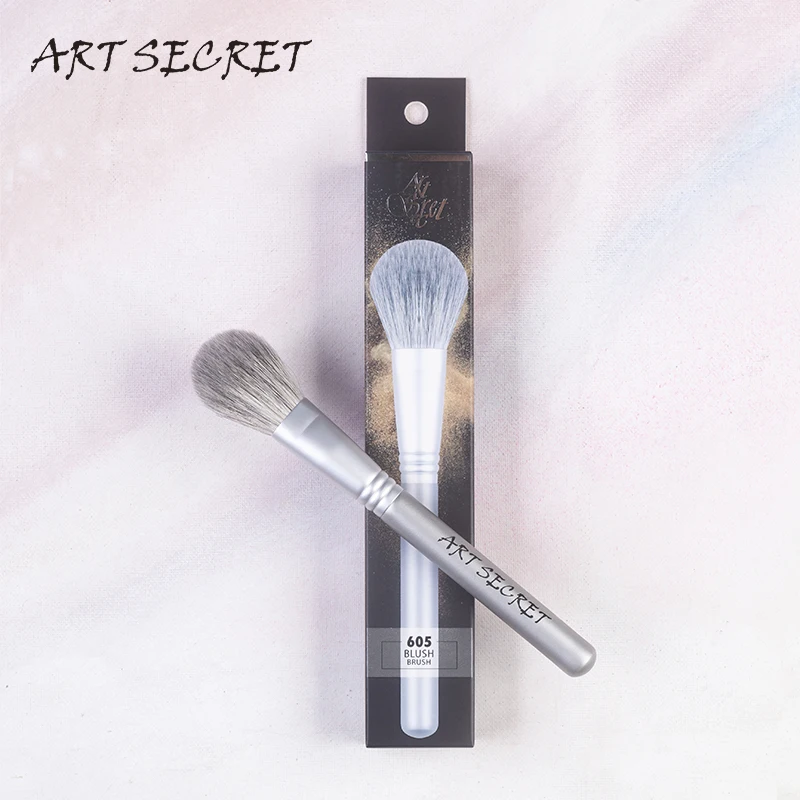 Art Secret 605 Cosmetic Tool Makeup Blush Brush With Goat Hair Matt Aluminum Ferrule Wooden Handle | Красота и здоровье