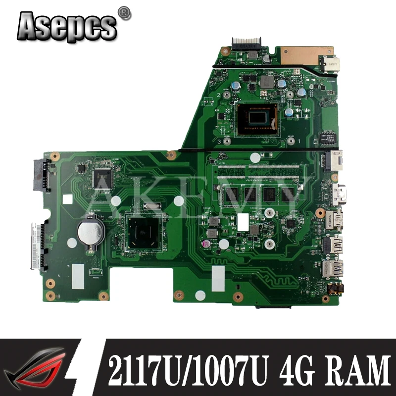 Asepcs X551CA Laptop Moederbord Voor Asus X551CA X551CAP X551C F551C F551CA Test Originele Moederbord 2117U/1007U 4G Ram geen-Slot Asepcs X551CA Laptop Moederbord Voor Asus X551CA X551CAP X551C F551C F551CA Test Originele Moederbord 2117U/1007U 4G Ram geen-Slot