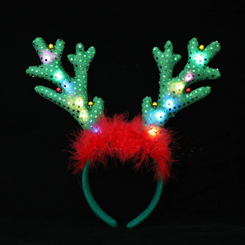 Christmas Headband Reindeer Antlers Hair Hoop Luminous Hair Band Xmas  Headwear For Women Girls Festival Party Hair Accessories| AliExpress | Cute  Antler Luminous Headband With Led Light Head Band For Kids Aldult