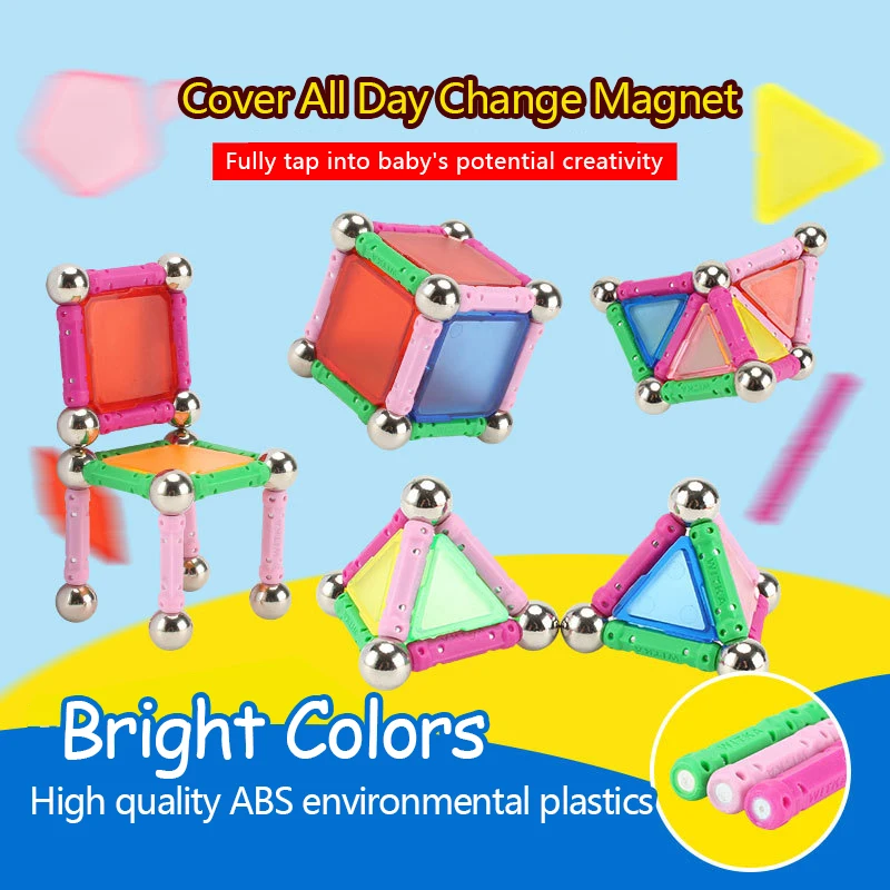 

New Kids Magnetic Sticks 50 Pcs Building Blocks Puzzle Ever-changing Educational Toys Children Gifts 2020 Develop Memory Skills