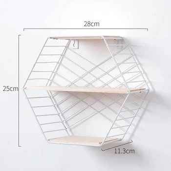 

Grid Wall Hanging Shelf Flower Vase Holder Home Decors Storage Racks Display
