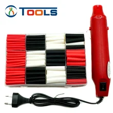 Pequeno easyheat arma e fio conector poliolefin tubo de psiquiatra de calor variedade fio cabo manga kit pode cair compras diy ferramentas