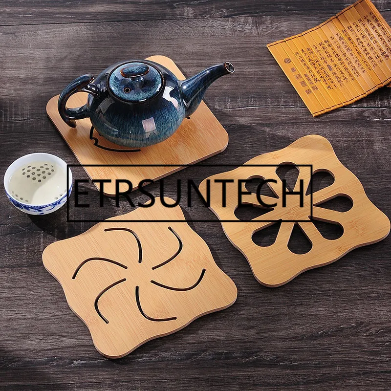 100pcs New Wood Heat Resistant Pad Cup Coasters Bowl Multi Shap Mat Kitchen Cooking Home Decoration