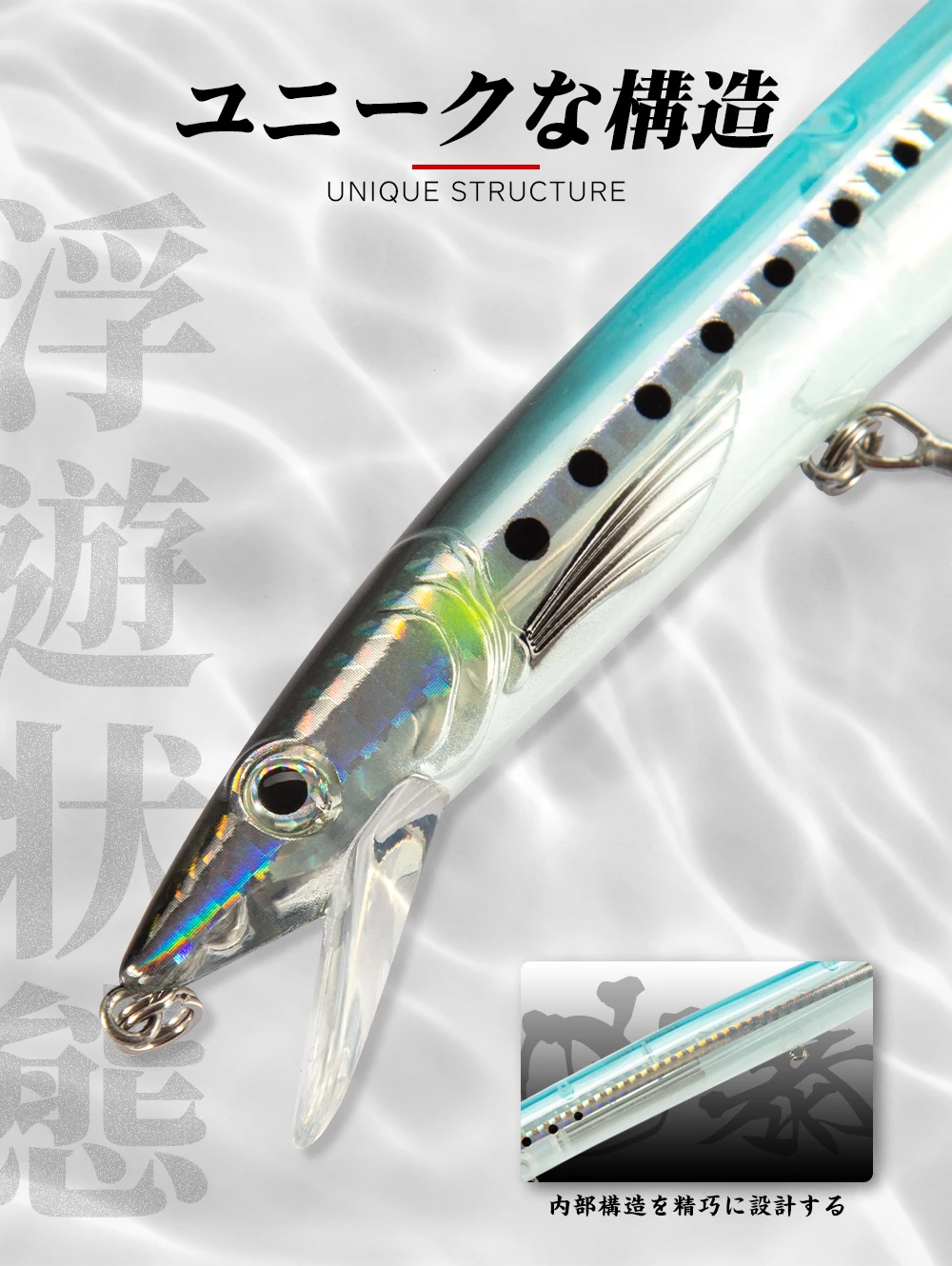 Hunthouse Minnow Fishing Lures Long Casting 143mm/14g 173mm/23g 208mm/33g Sandeel Jerkbait Seabass Bait