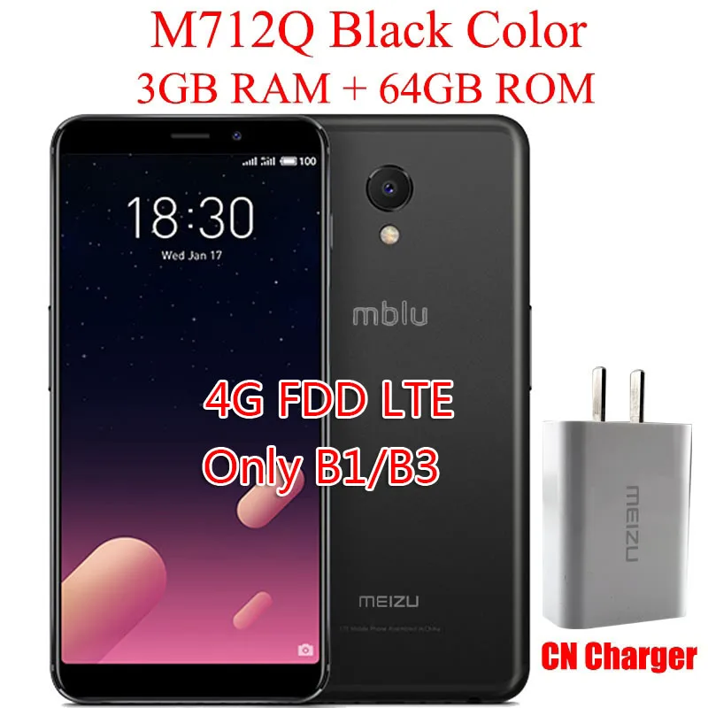 CN Black 3GB 64GB Meizu M6s, сеть 4G LTE, мобильный телефон, 3 Гб оперативной памяти, 32/64 Гб глобальная прошивка, Exynos 7872 шестиядерный 5," полный экран 16.0MP, определение отпечатка пальца - Цвет: CN Black 3GB 64GB