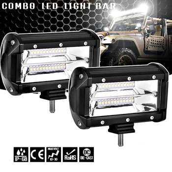 

motorcycles headlights bar 12V 72W LED car Work head Lamp Spotlights Motorcycle Auxiliary driving spot lamp accessories headlamp
