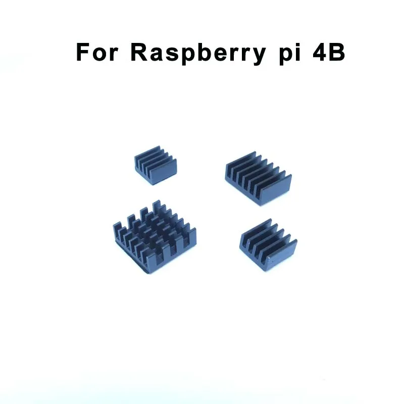 Black 4 шт. для Raspberry Pi 4B алюминиевый кулер радиатор комплект для Raspberry Pi 4 - Цвет: Black