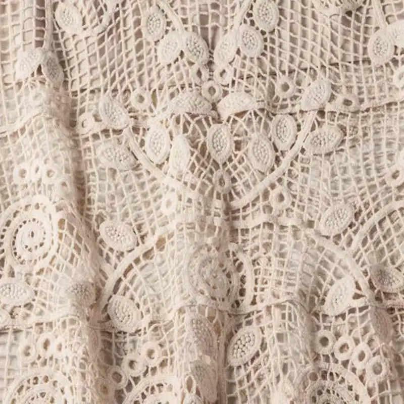 Новая женская юбка с эластичной резинкой на талии с цветочной вышивкой, вязаная крючком юбка с подкладкой, Уникальные Трикотажные кружевные юбки Saias