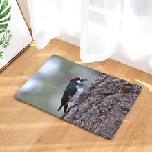 CAMMITEVER дятел рисунок с птицами Коврик для двери фланелевый домашний декор нескользящий коврик дверь для кота коврик