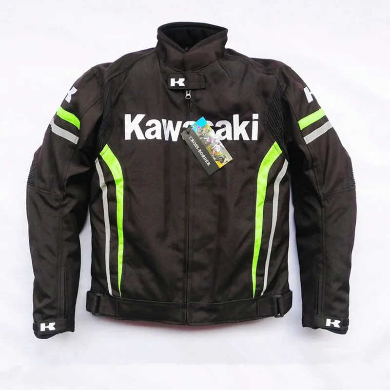 Ветрозащитная Водонепроницаемая мотоциклетная куртка для Kawasaki Оксфорд ткань 600D внедорожные куртки со съемным вкладышем и протектором