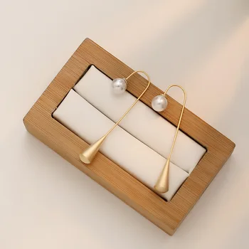 

Natural Freshwater Pearl Earrings 2020 New Fashion Retro Long Tassel Ear Drop for Women Geometric Drop-Shaped Noble Fine Jewelry