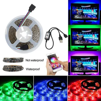 

1*Strip Lights Bluetooth Control Wireless Smart RGB LED Strip Light USB Powered Sync With Music Brand New