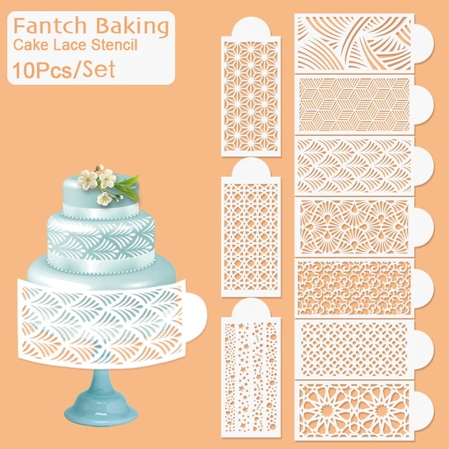 Cake Stencil Templates Flowers Design for Wedding Birthday Party Lace  Pattern Cake Decorating Fondant Buttercream Tools Mold - AliExpress