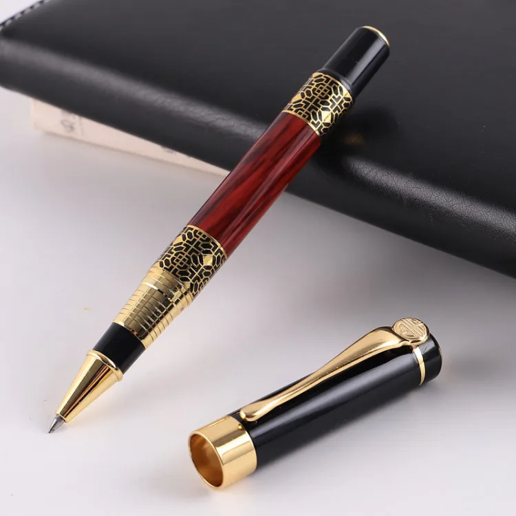 1 High Quality Classic Pen Wood Grain High Grade Business Pen Metal