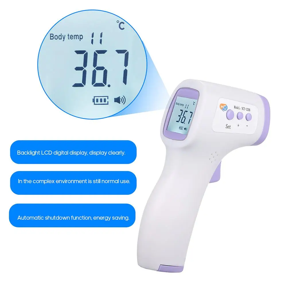 

Non Contact LCD Thermometer Non Contact Infrared Thermometer Body Temperature Fever Digital Measure Tool for Baby Adult 2020