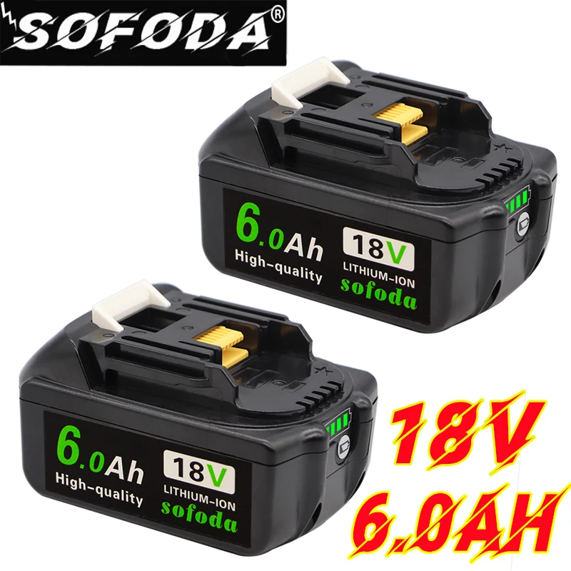 Перезаряжаемая литий ионная аккумуляторная батарея 18 в 6 0 Ач для Makita BL1850 BL1830 BL1860