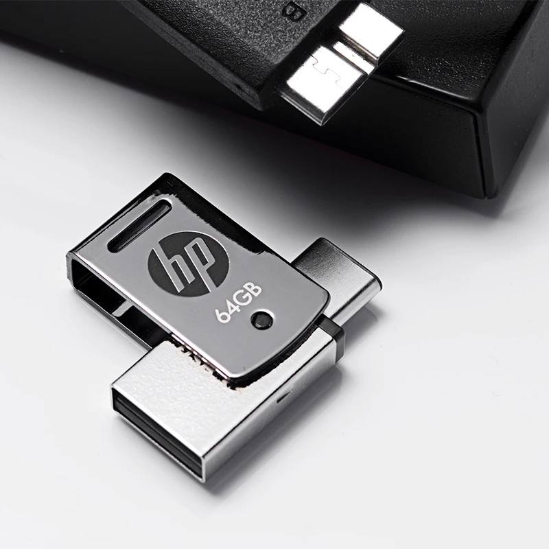 Металлический Высокоскоростной USB флеш накопитель HP X5000M OTG Type C 3 1 для