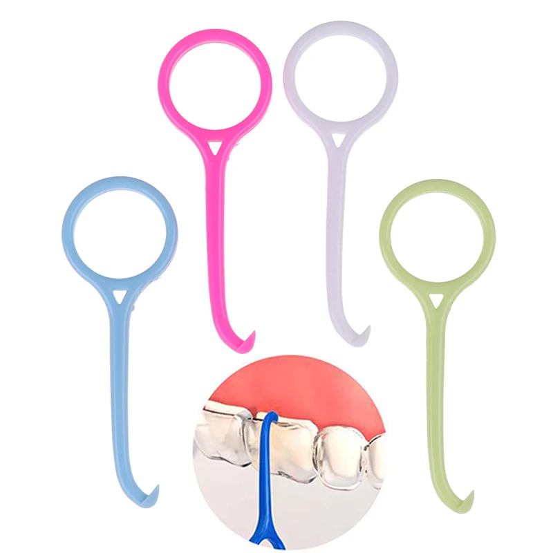 

Dental Removal Hook Tool Plastic Orthodontic Aligner Remover Invisible Removable Braces Clear Aligner Oral Care 4 Colors