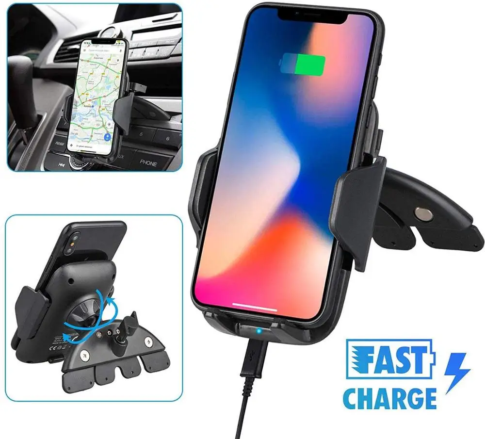 XMXCZKJ Qi автомобильное беспроводное зарядное устройство для iPhone 11 Pro XS Max samsung S10 интеллектуальный инфракрасный быстрый беспроводной зарядный Автомобильный держатель для телефона