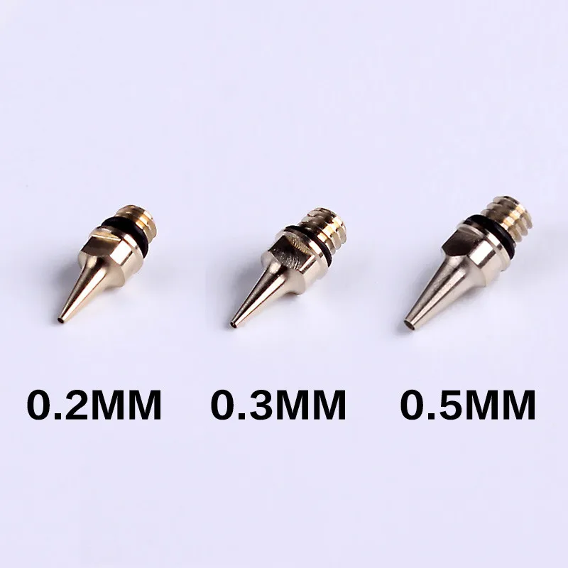 0.2/0.3/0.5mm Airbrush Nozzle Needle Replacement Parts for Airbrushes Spray Gun Model Spraying Paint Sprayer Tool Accessories