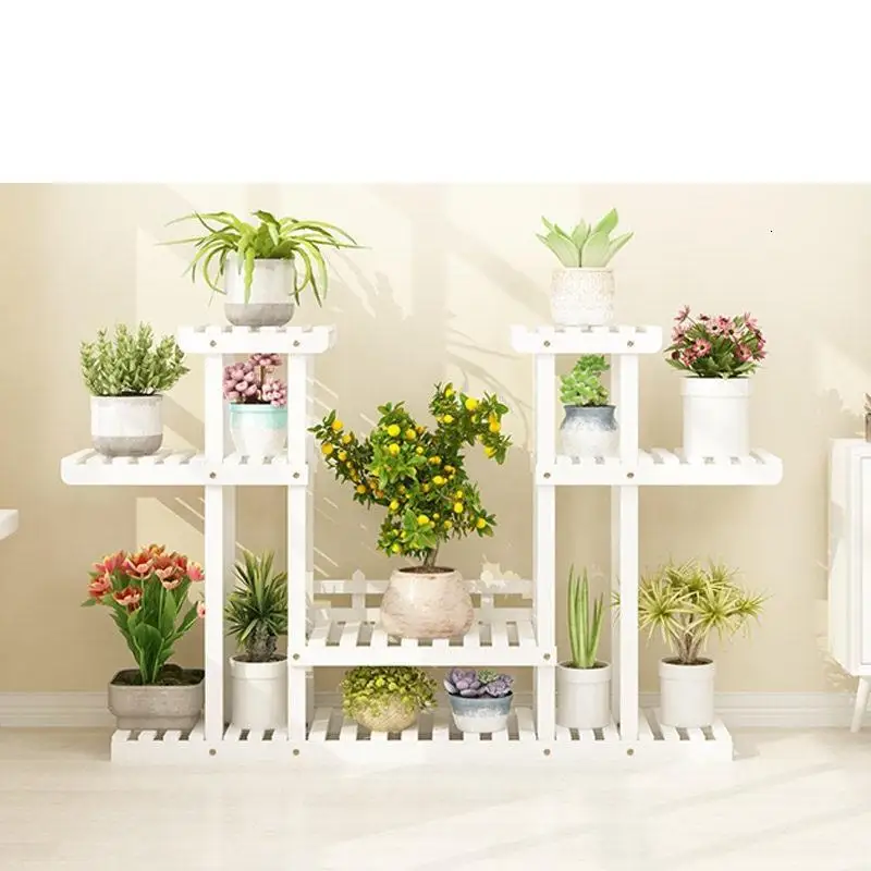 MODEL H Escalera деревянные полки для Estanteria Para Plantas Varanda лестница балкон уличная Цветочная полка Stojak Na Kwiaty завод Стенд - Цвет: MODEL H