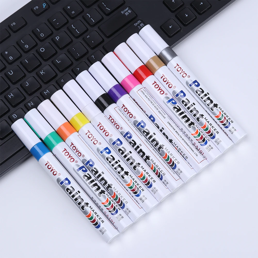 

New Car Tyre Tire Tread Permanent Paint Marker Pens Waterproof Graffti Oily Markers Scratch Repair Multifunction Applicator Tool