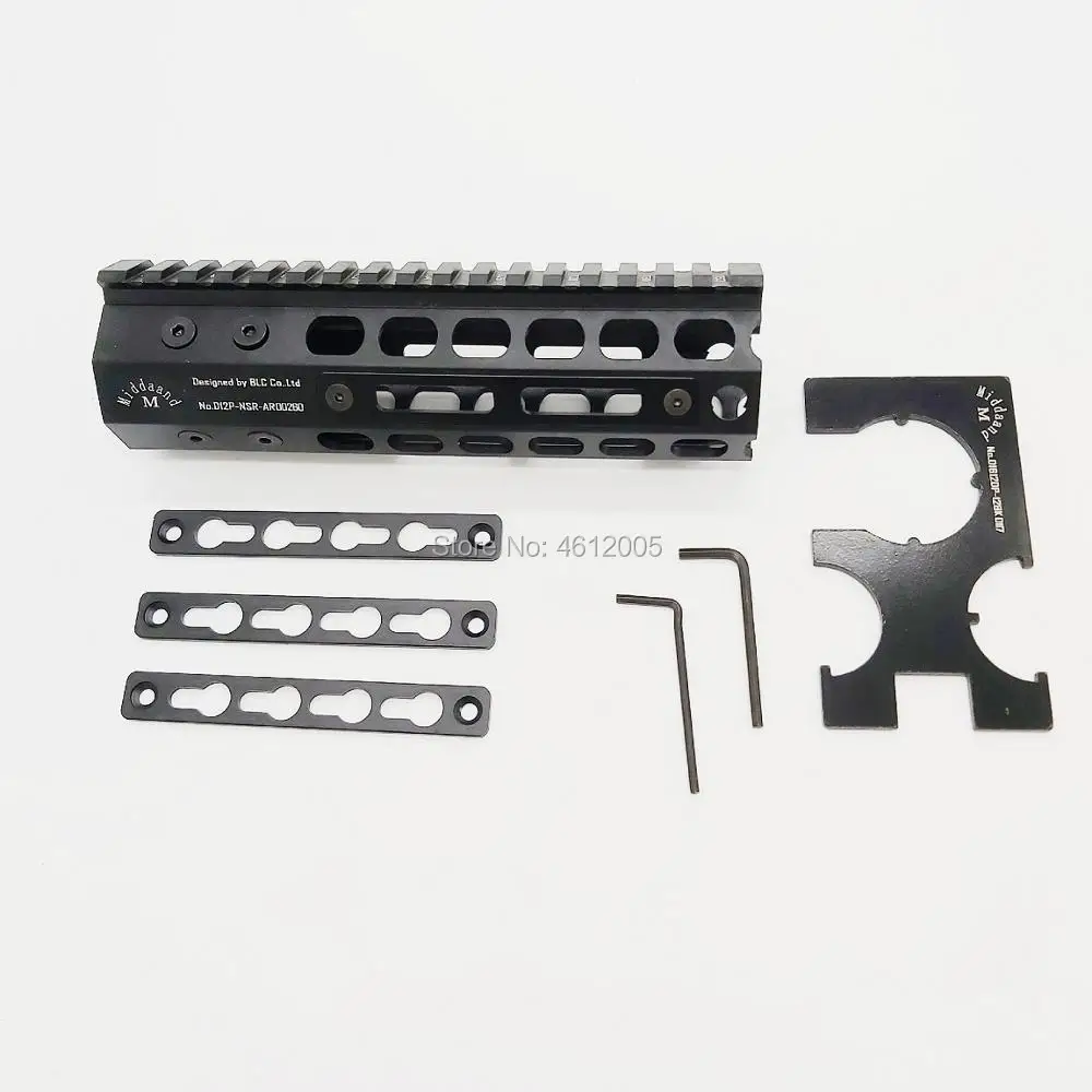 12 дюймов тактический ar15. 223 5,56 mlok keymod compatibele handguard свободном тонкий ar 15 Handguard Quad рельсовая сталь гайка для M4 M16