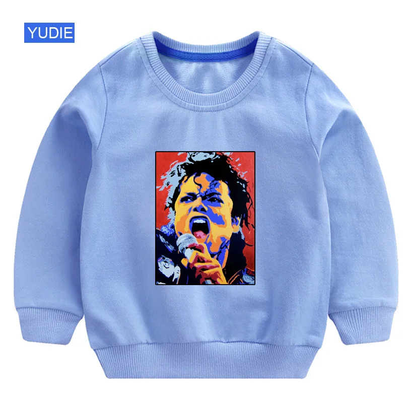 sweatshirt blue Свитер для мальчиков; модная детская футболка с длинными рукавами для маленьких девочек; сезон зима-весна; одежда в стиле хип-хоп; коллекция года; Осенняя детская одежда - Цвет: sweatshirt blue