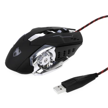 

3200DPI 6 Buttons 4 Colors LED Breathing Light USB Wired Optical Gaming Mouse 28GE