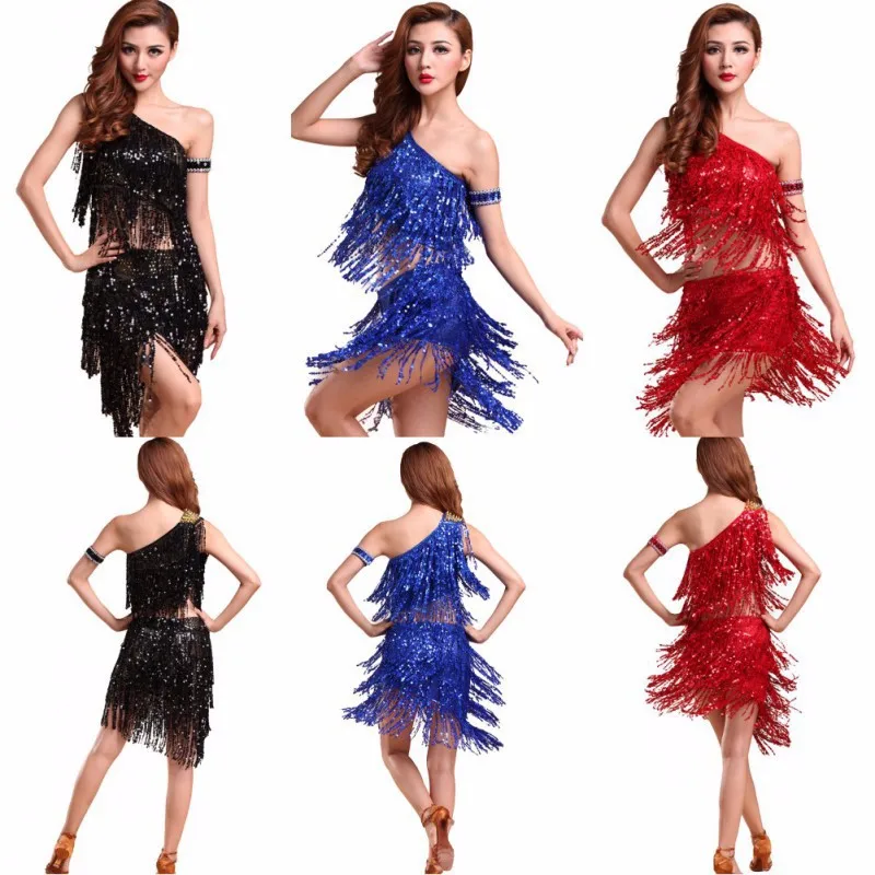 Платье для танцев с блестками, платье для танцев, женский костюм, Танго, Латинская Сальса, вечерние платья для женщин