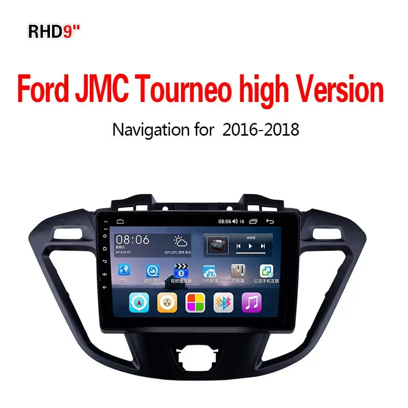 Lionet gps навигация для автомобиля Ford JMC Tourneo высокая версия- 9 дюймов RF1012X - Размер экрана, дюймов: 4G8core64G